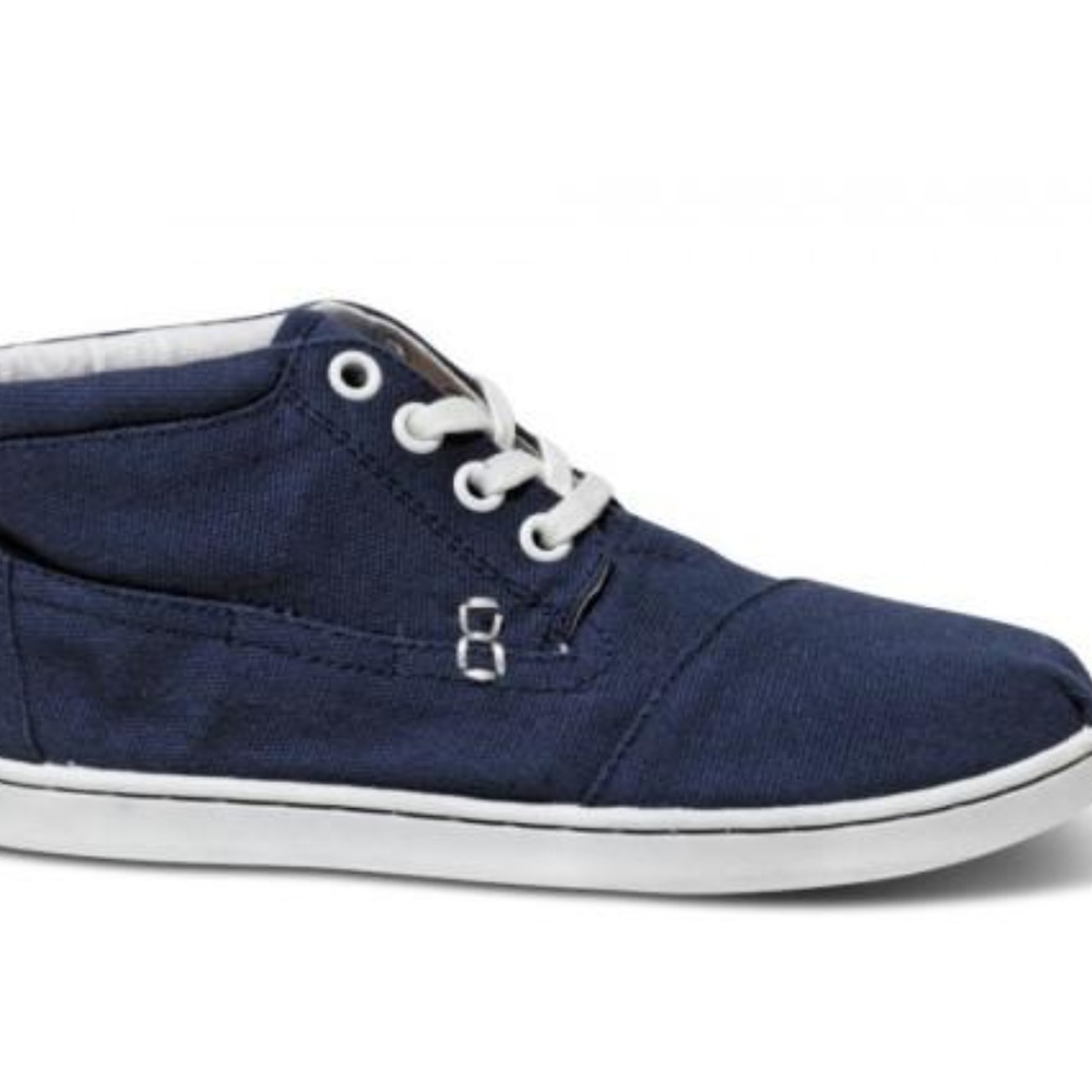 TOMS New Youth Navy Canvas High Tops Botas Shoes